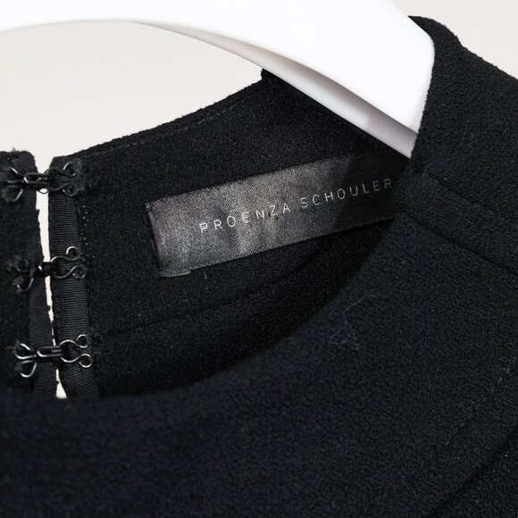 Proenza Schouler Black Knit Short-Sleeve Mini Dress - Picture 6 of 8